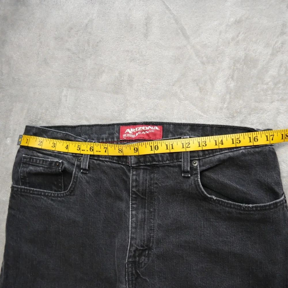 Arizona Jean Co Mens Size 34x32 Black Denim Straight Leg Jeans Streetwear Casual - Picture 8 of 12